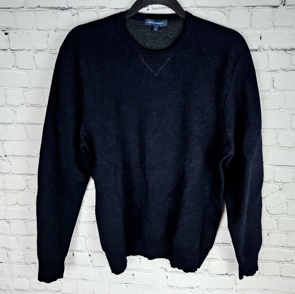 PATRICK ASSARAF | extrafine merino wool blend long sleeve crewneck sweater